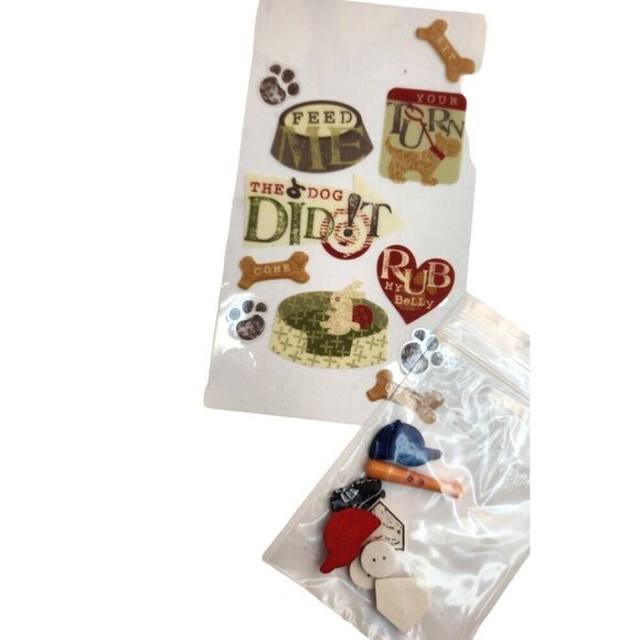 America & Dog-Themed Sticker & Paper Craft Lot Bundle Ephemera Scrapbooking - Picture 2 of 16